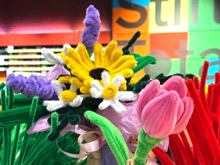 Blumen biegen