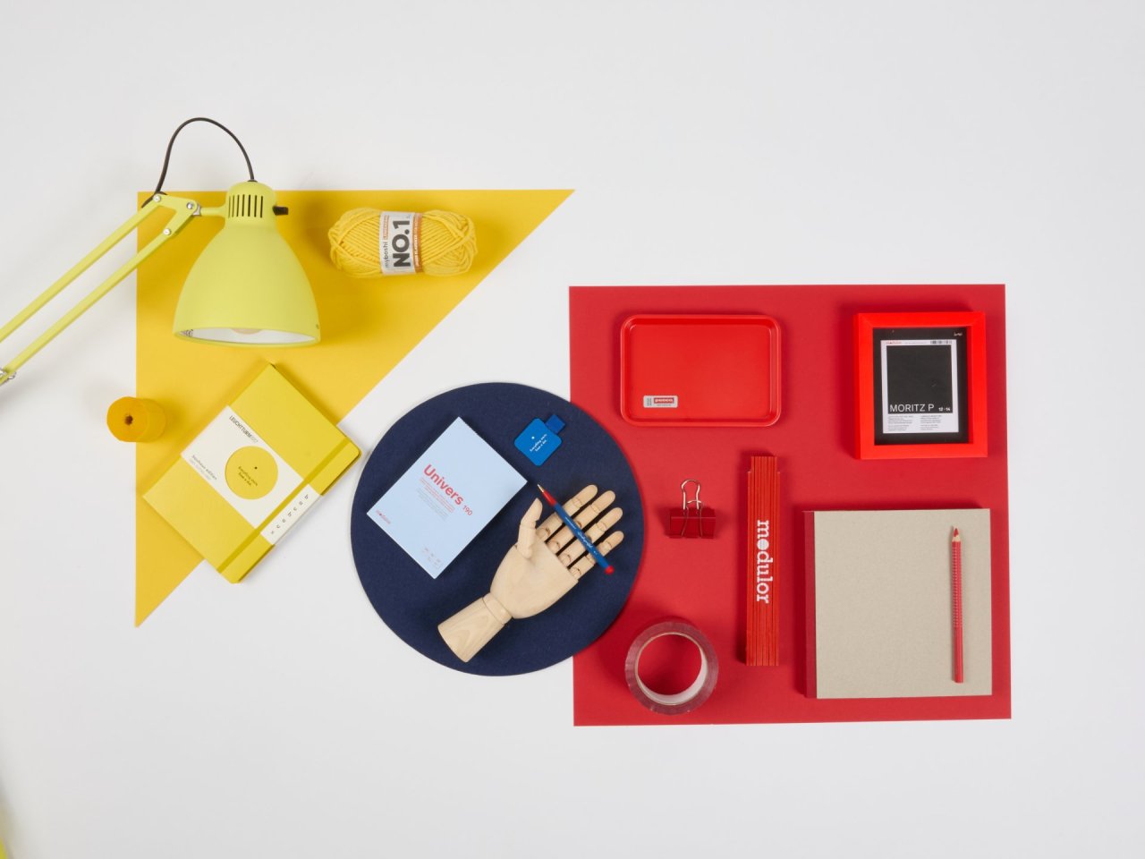 Yellow, Red, Blue
