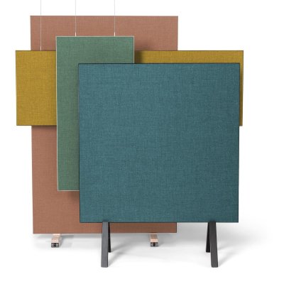 Variantes de absorbentes acústicos: móviles, de pared o de techo