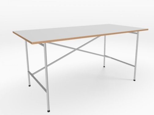 Der klassische Schreibtisch in Grau (E2-Tisch)