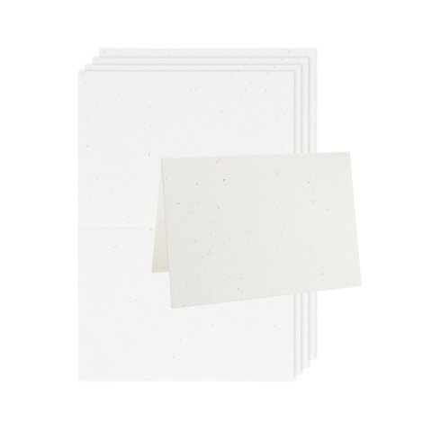 Paper Poetry Renew DIN A6 Klappkarten Hochformat, 105 x 148, 5 Stück, offwhite/roségold