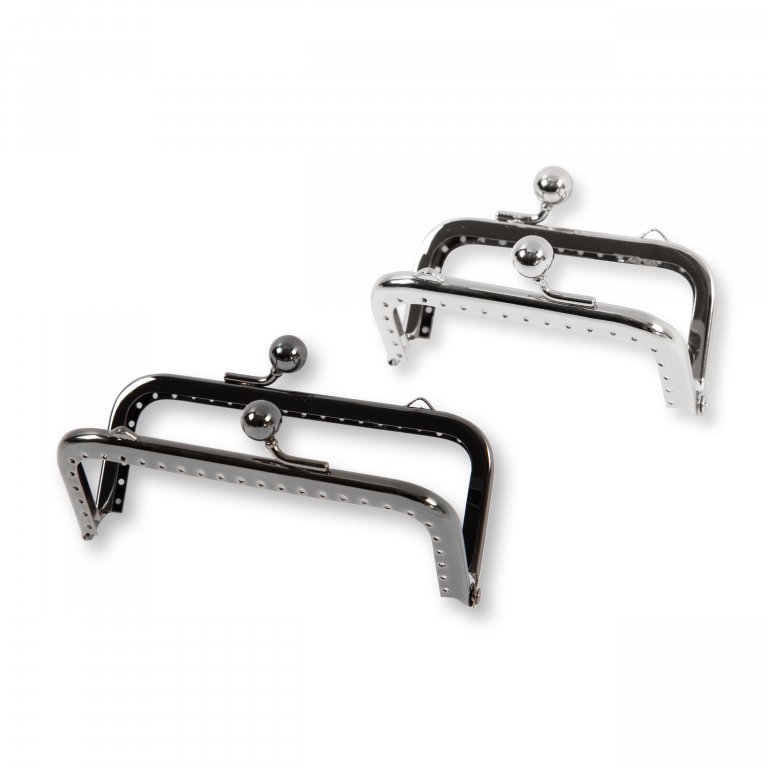 Chiusura a staffa/clip per borse, quadrata