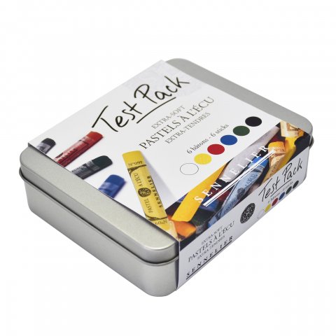 Sennelier à l'écu soft pastels, set tin box with 6 x Ø10 mm (525/099/780/388/912/513)
