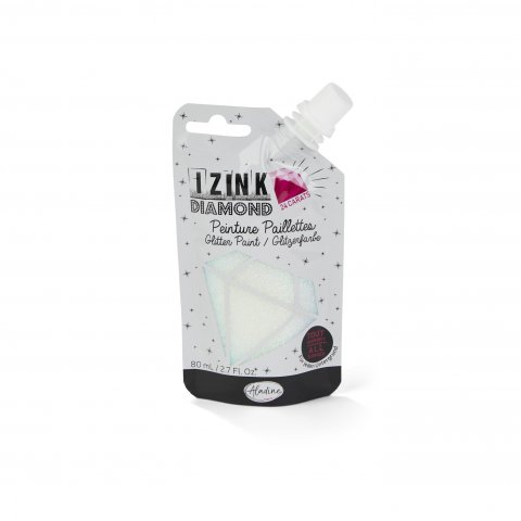 Izink Diamond, glittering paint 80 ml, waterproof, all substrates, mother-of-pearl