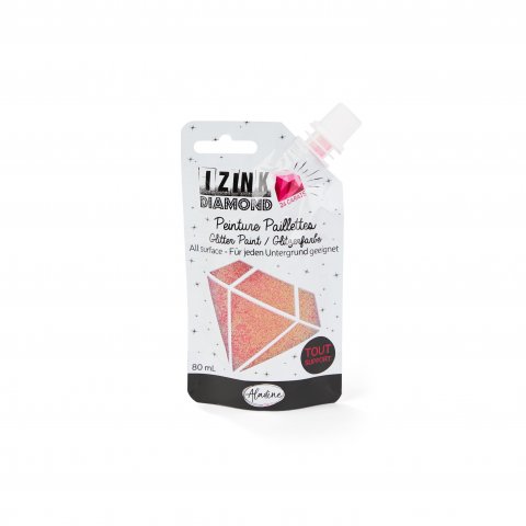 Izink Diamond, glittering paint 80 ml, waterproof, all surfaces, pink