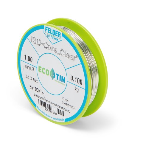 Felder Soft Solder Wire ''Clear'' sin plomo ø 1,0 mm, Bobina, 100 g, 3,5 % de contenido de fundente