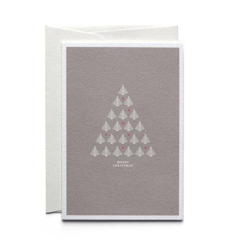 Haferkorn & Sauerbrey Weihnachtskarte DIN A6/C6, Klappkarte mit Kuvert, Little Forest