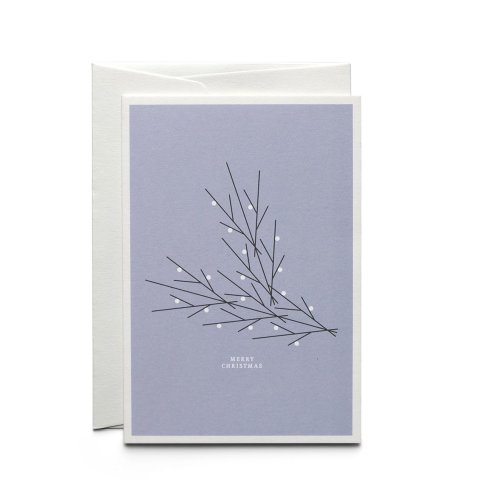 Avena y Sauerbrey Tarjeta de Navidad DIN A6/C6, tarjeta plegable con sobre, Twiggy With Dots