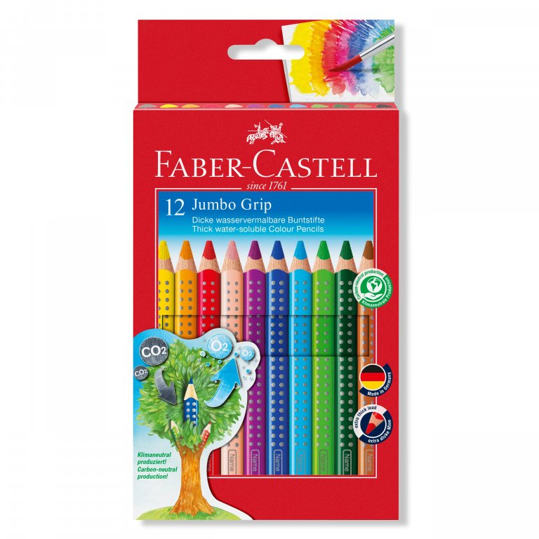 Juego de 12 lápices de color Faber-Castell Jumbo Grip