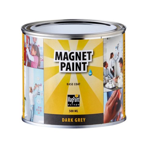 Magpaint Magnetfarbe Metalldose 500 ml, dunkelgrau