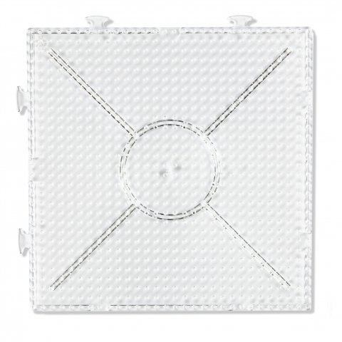 Placa enchufable para perlas aprox. 150 x 150 mm, transparente, combinación cuadrada