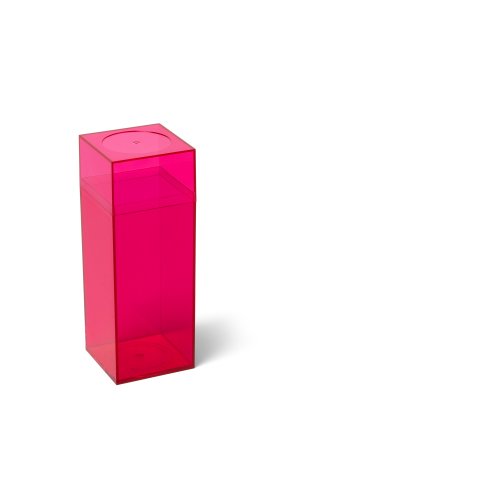 Scatola di plastica Momabox serie M, trasparente N. 9, rosa, 5,9 x 5,9 x 15,7 cm