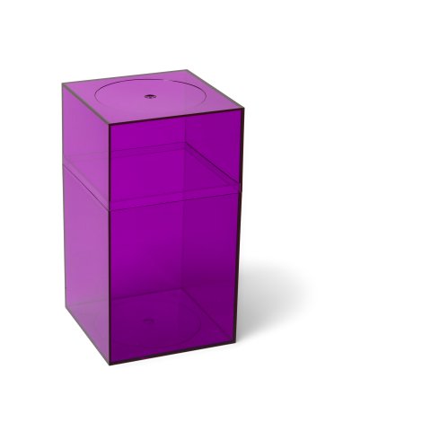 Kunststoffbox Momabox Serie M, transparent Nr. 12, purple, 10,2 x 10,2 x 18,4 cm