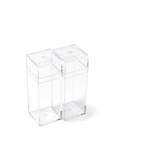 Kunststoffbox Momabox Serie M, transparent Set Nr. 5, crystal, 3 x 3 x 8 cm, 2 Stück