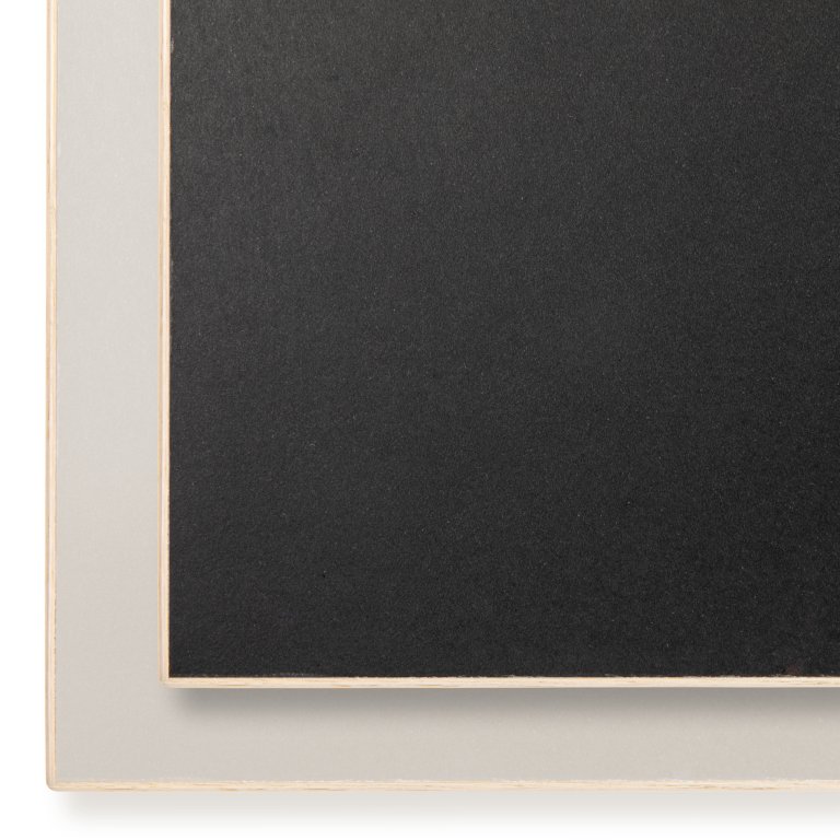 Modulor piano del tavolo in linoleum con bordo in rovere
