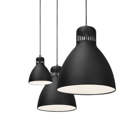 Lampada a sospensione Luxo L-1 P E27/A60, ø280 mm, h=310 mm, nero, satinato
