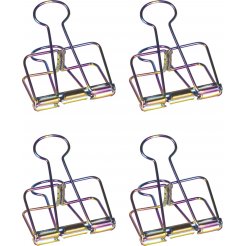 Wire clips b = 50 mm, 4 Stück, regenbogen irisierend