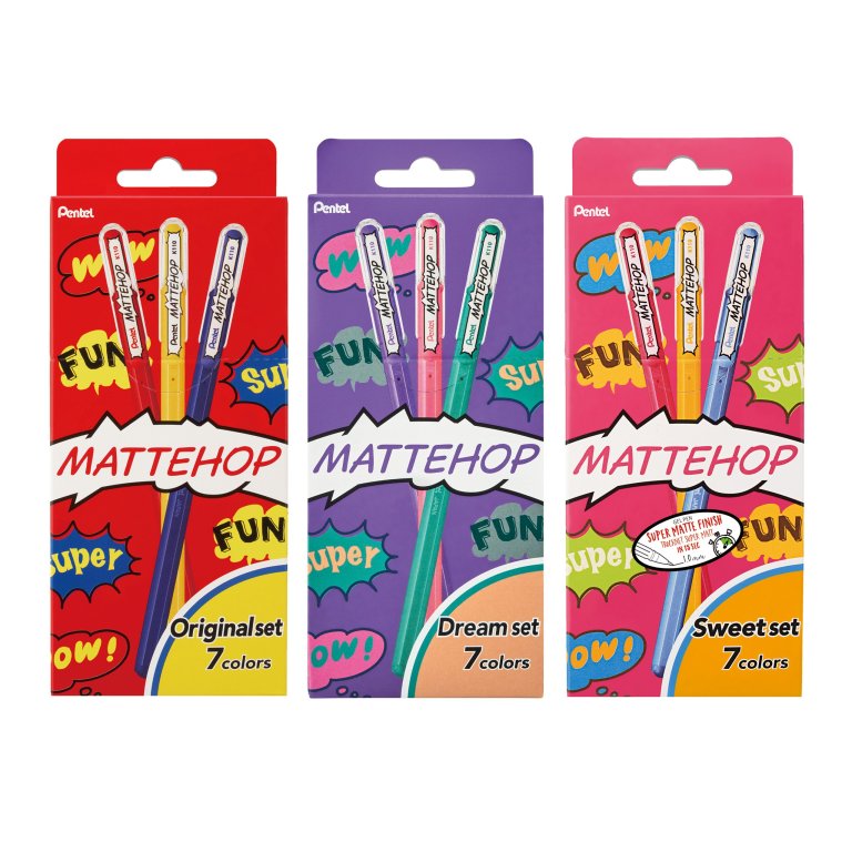 Pentel Gel-Tintenroller Mattehop Set