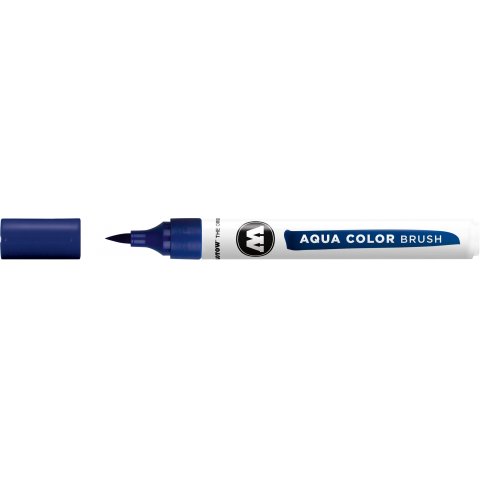 Molotow Aqua Color Brush Marker Punta del pennello, blu primario (011)