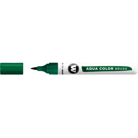 Marcador Molotow Aqua Color Brush Punta del cepillo, verde oscuro (015)