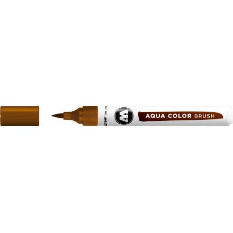 Molotow Aqua Color Brush Marker Punta del pennello, marrone (019)