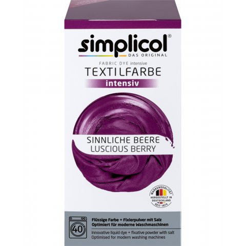 Tinte textil Simplicol, intensivo 150 ml + 400 g, Sensual Berry