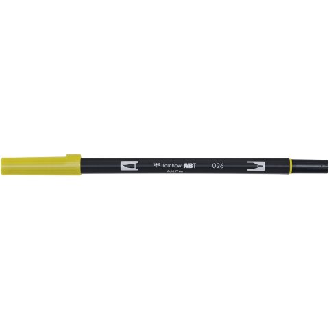 Tombow Dual Brush Pen ABT, 2 tips: Brush/Fine pen, yellow gold