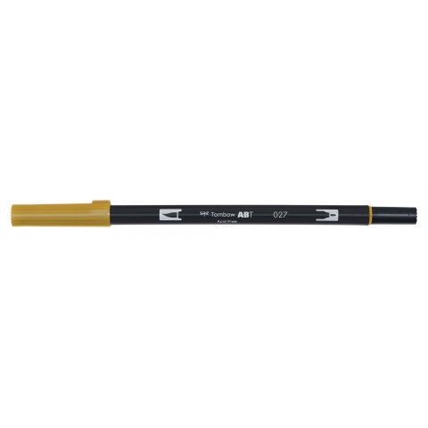 Tombow Dual Brush Pen ABT, 2 tips: Brush/Fine pen, dark ochre