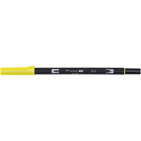 Tombow Dual Brush Pen ABT, 2 punte: Pennello/fine Penna, giallo processo