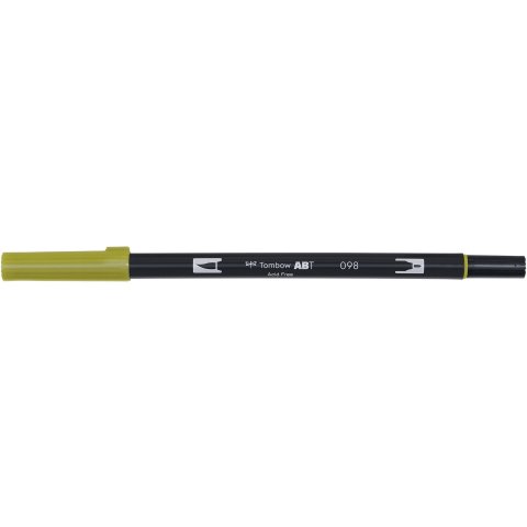 Tombow Dual Brush Pen ABT, 2 tips: Brush/Fine pen, avocado