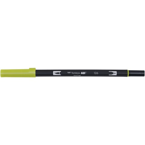 Tombow Dual Brush Pen ABT, 2 puntas: Pincel/fino Bolígrafo, aceituna clara