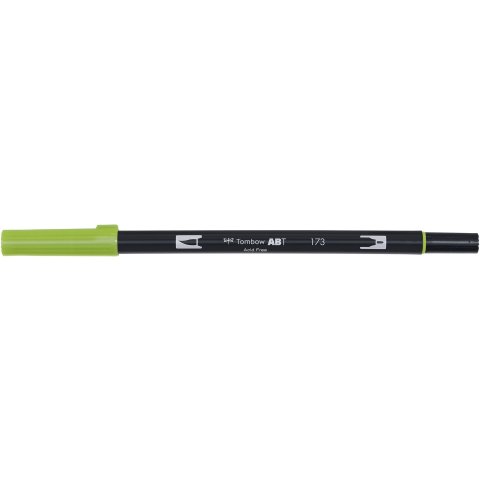 Tombow Dual Brush Pen ABT, 2 tips: Brush/Fine pen, willow green