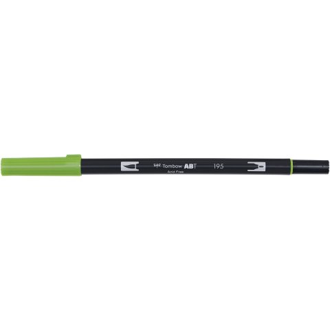 Tombow Dual Brush Pen ABT, 2 puntas: Pincel/fino Bolígrafo, verde claro