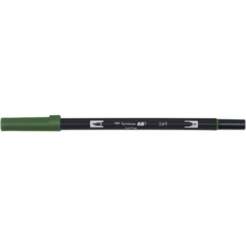 Tombow Dual Brush Pen ABT, 2 tips: Brush/Fine pen, hunter green