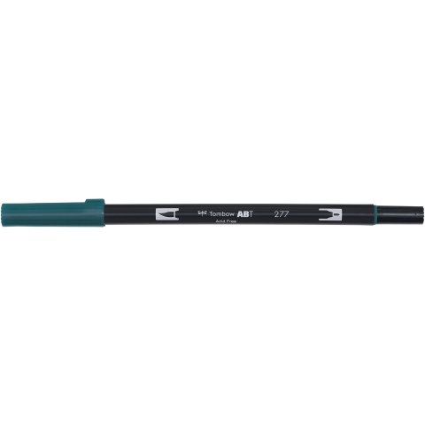 Tombow Dual Brush Pen ABT, 2 puntas: Pincel/fino Bolígrafo, verde oscuro