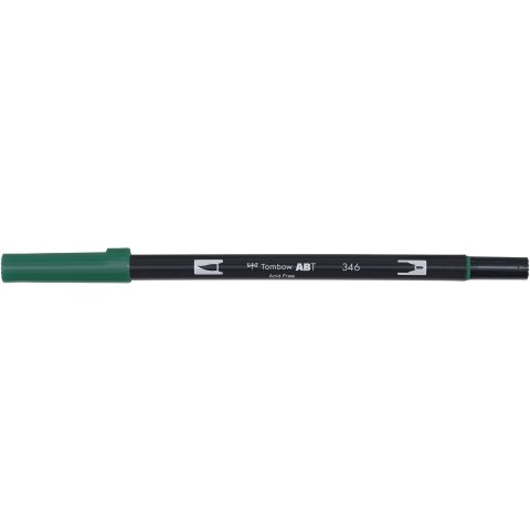 Tombow Dual Brush Pen ABT, 2 tips: Brush/Fine pen, sea green