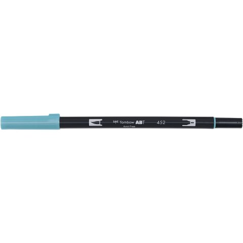 Tombow Dual Brush Pen ABT, 2 tips: Brush/Fine pen, process blue
