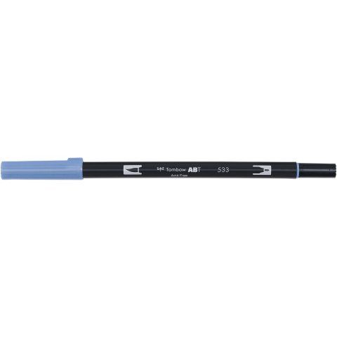 Tombow Dual Brush Pen ABT, 2 punte: Pennello/fine Penna, blu pavone