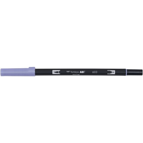 Tombow Dual Brush Pen ABT, 2 punte: Pennello/fine Spilla, pervinca