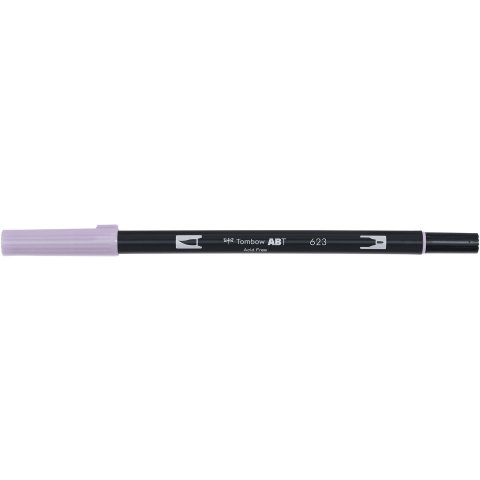 Tombow Dual Brush Pen ABT, 2 tips: Brush/Fine pen, purple sage