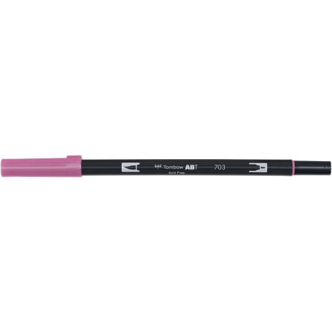 Tombow Dual Brush Pen ABT, 2 tips: Brush/Fine pen, pink rose