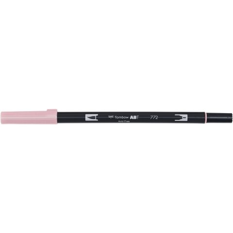 Tombow Dual Brush Pen ABT, 2 tips: Brush/Fine pen, dusty rose