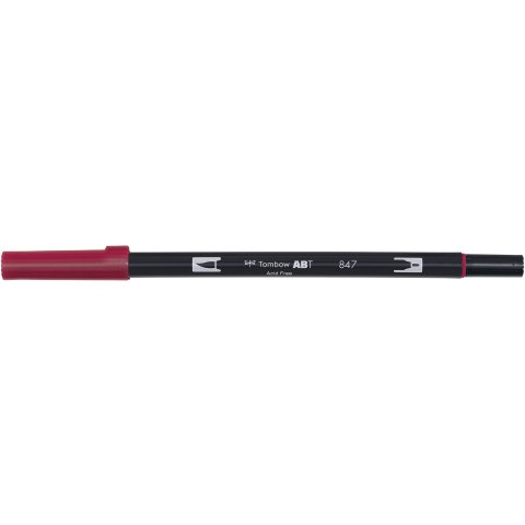 Tombow Dual Brush Pen ABT, 2 tips: Brush/Fine pen, crimson