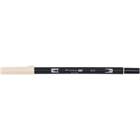 Tombow Dual Brush Pen ABT, 2 tips: Brush/Fine pen, light apricot