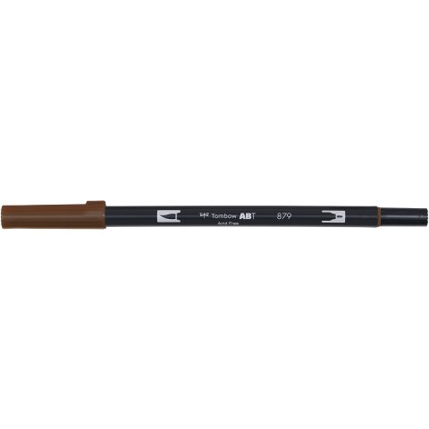 Tombow Dual Brush Pen ABT, 2 tips: Brush/Fine pen, brown