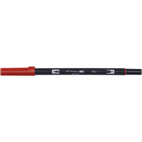 Tombow Dual Brush Pen ABT, 2 punte: Pennello/fine Penna, rosso caldo