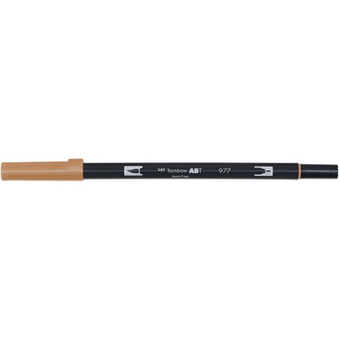 Tombow Dual Brush Pen ABT, 2 puntas: Pincel/fino Bolígrafo, silla de montar marrón