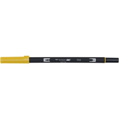 Tombow Dual Brush Pen ABT, 2 puntas: Pincel/fino Bolígrafo, amarillo cromado