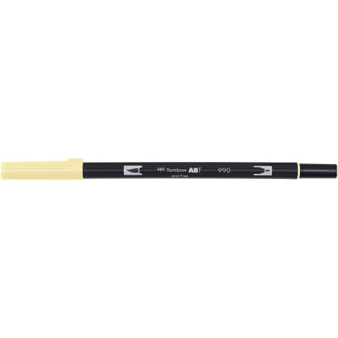 Tombow Dual Brush Pen ABT, 2 tips: Brush/Fine pen, light sand
