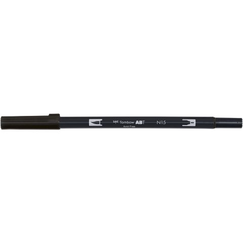 Tombow Dual Brush Pen ABT, 2 puntas: Pincel/fino Bolígrafo, negro